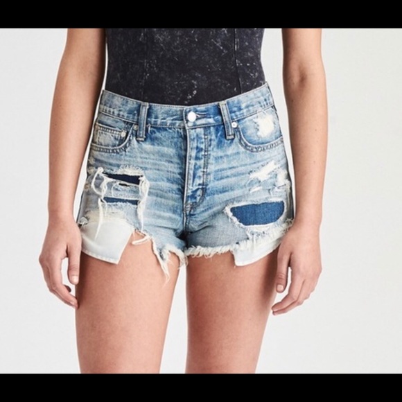 american eagle vintage hi rise festival shorts